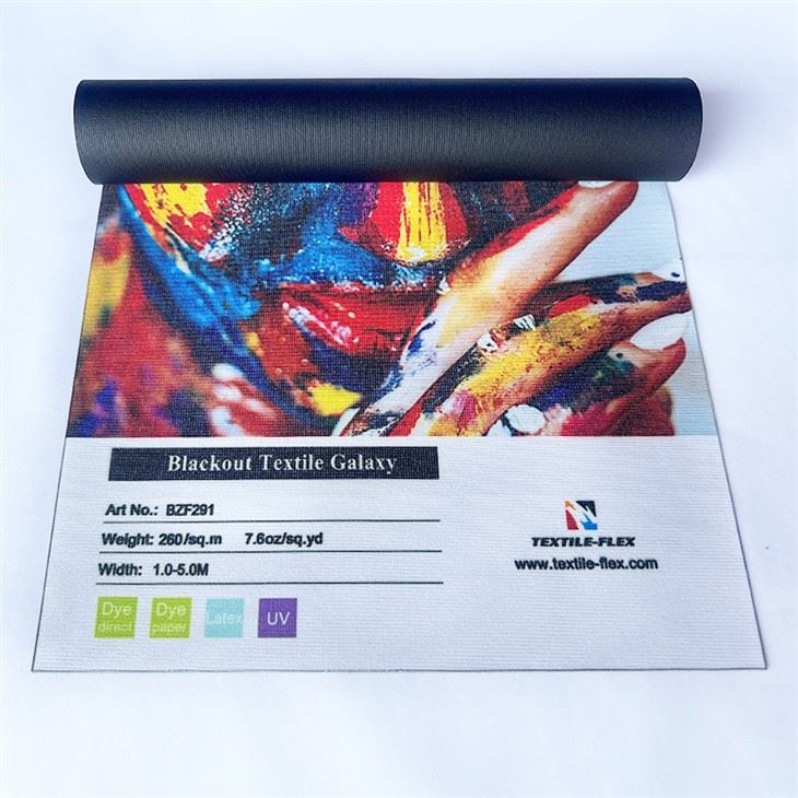 Dye Sublimation Black Back Polyester Fabric